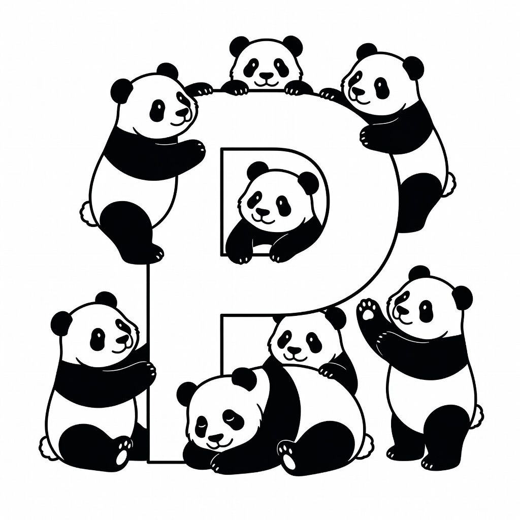 Letter P coloring page