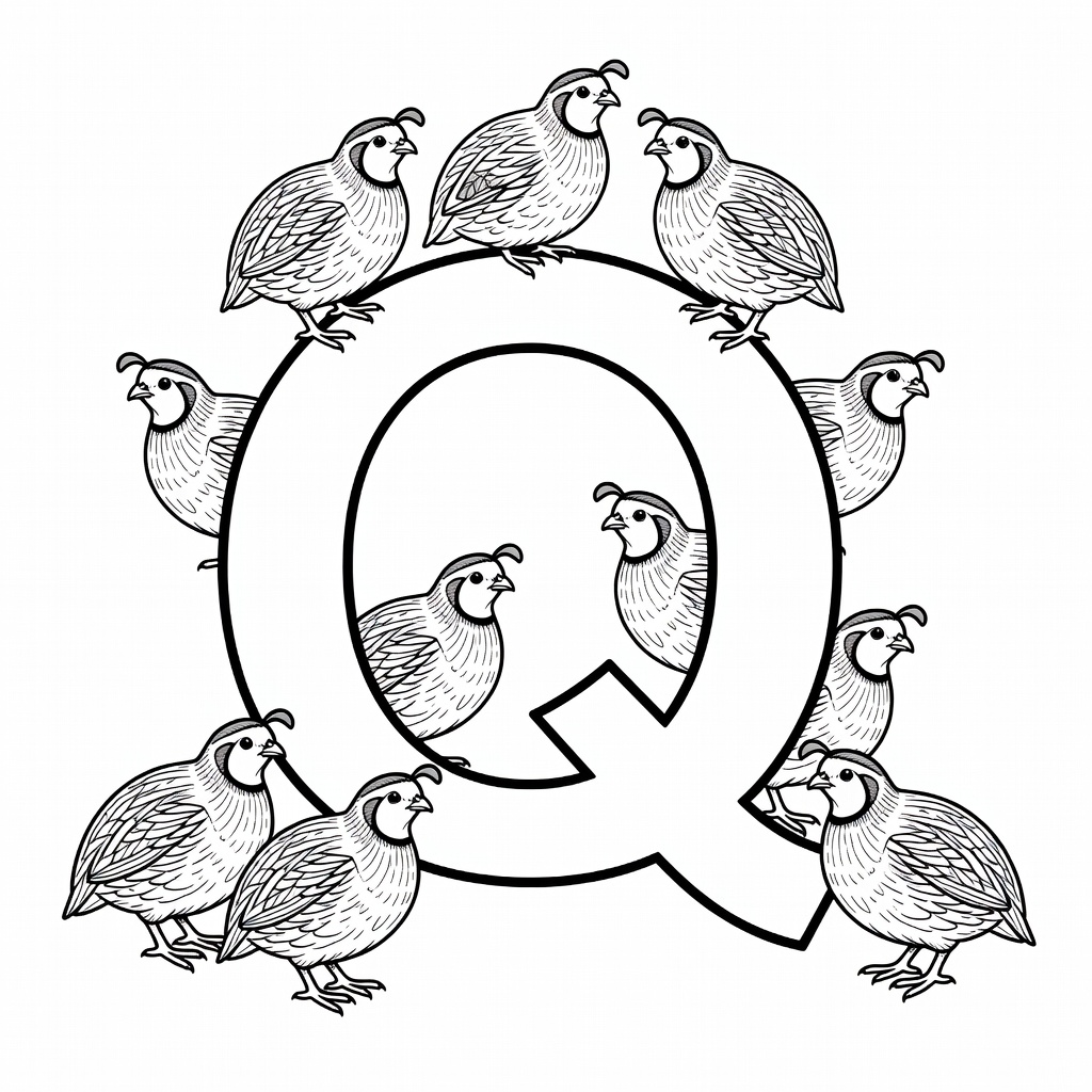 Letter Q coloring page