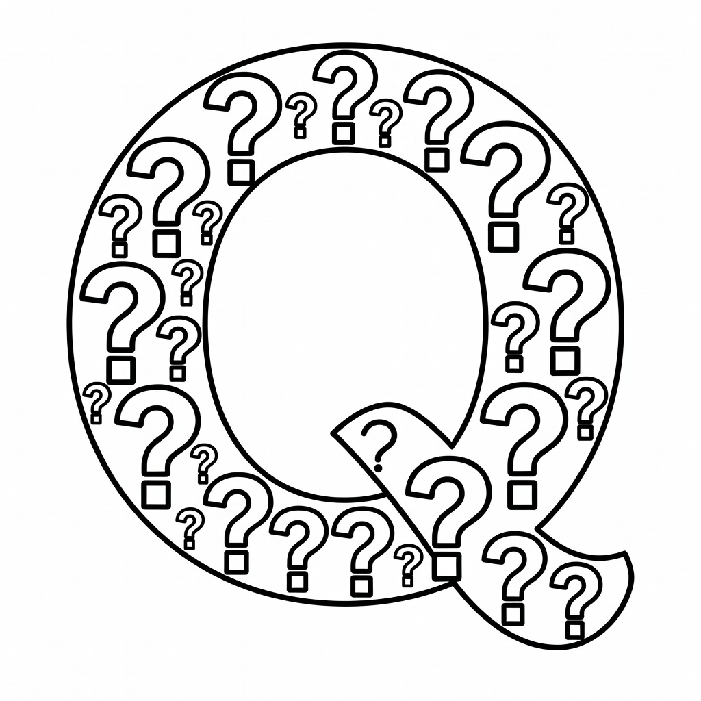 Letter Q coloring page