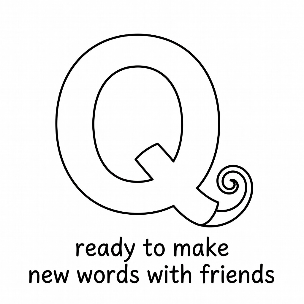 Letter Q coloring page