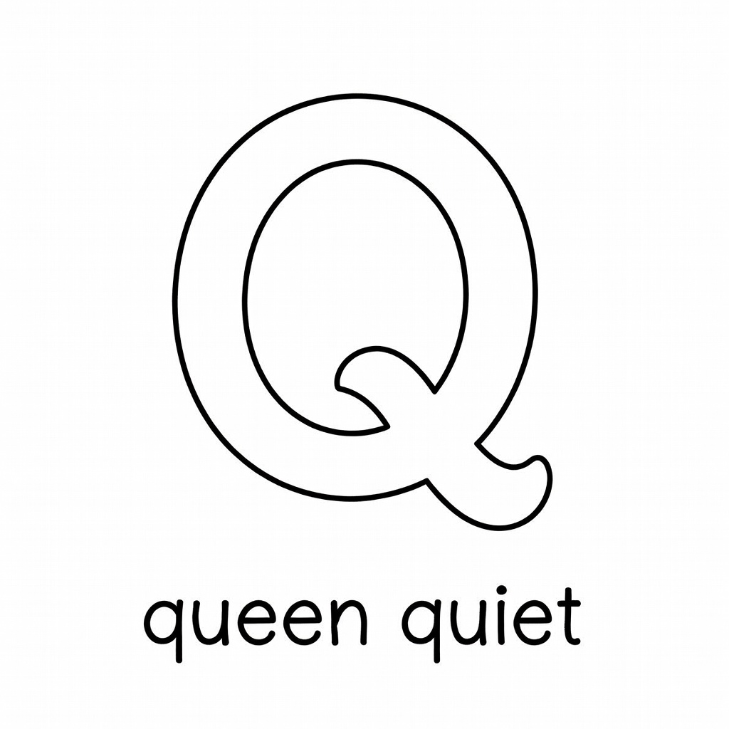 Letter Q coloring page