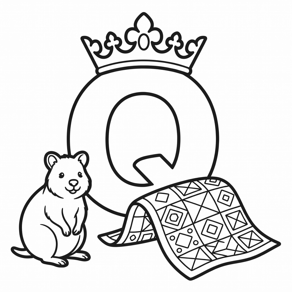 Letter Q coloring page