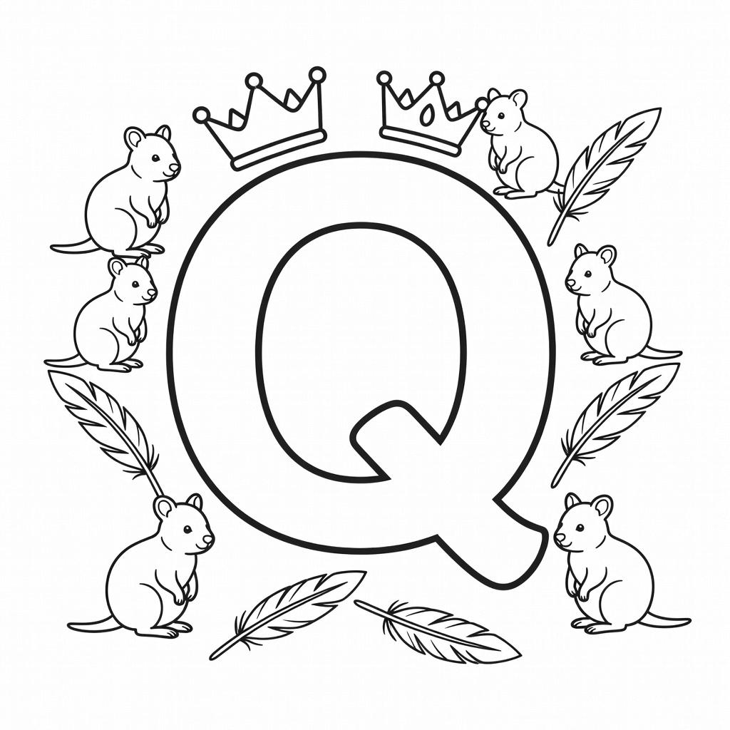 Letter Q coloring page