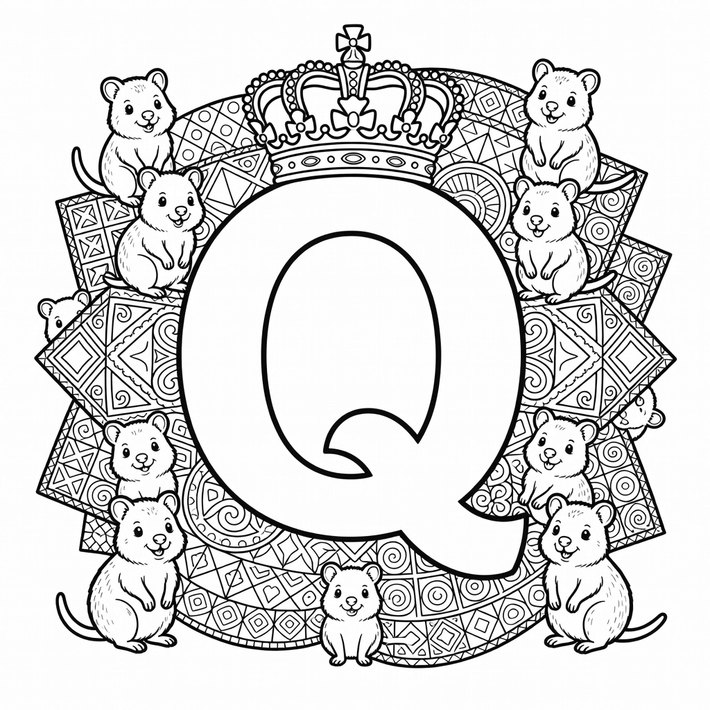 Letter Q coloring page