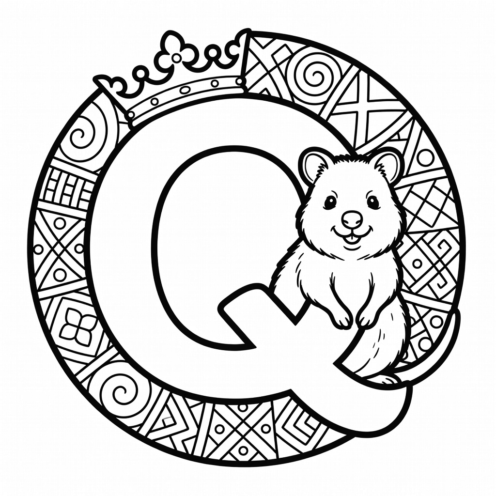 Letter Q coloring page