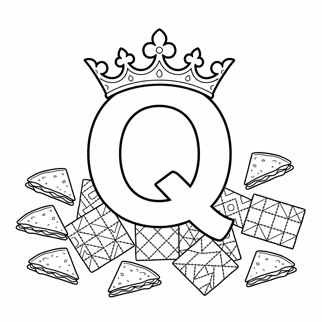 Letter Q coloring page