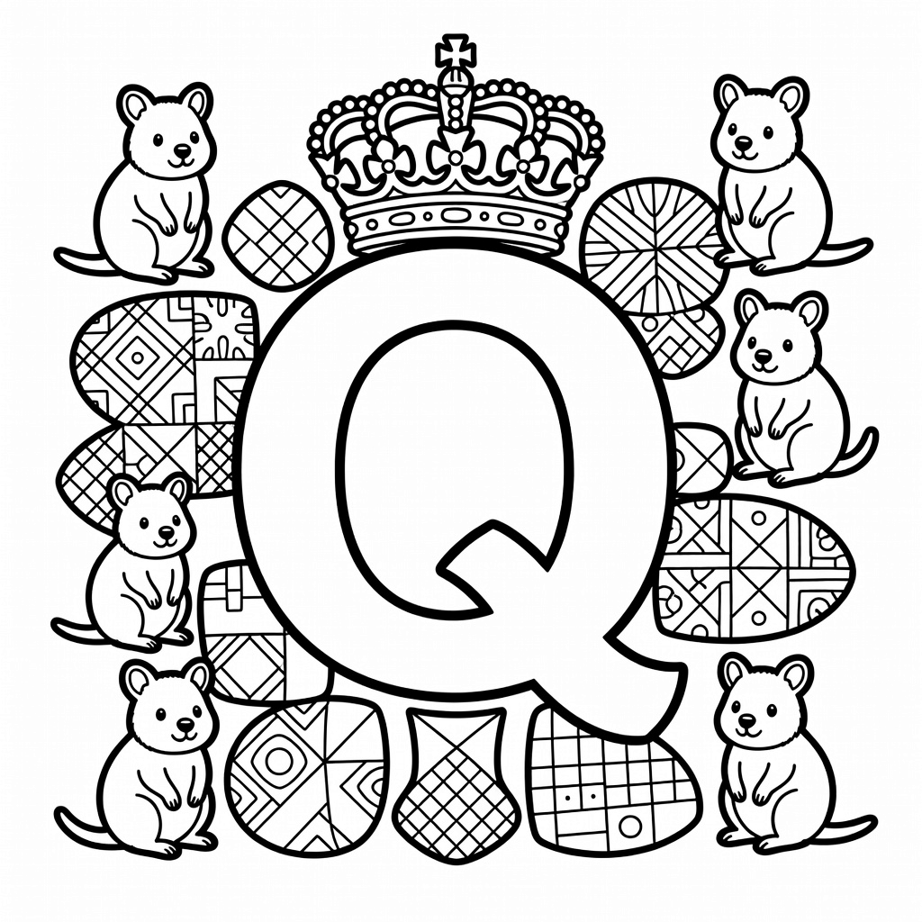 Letter Q coloring page