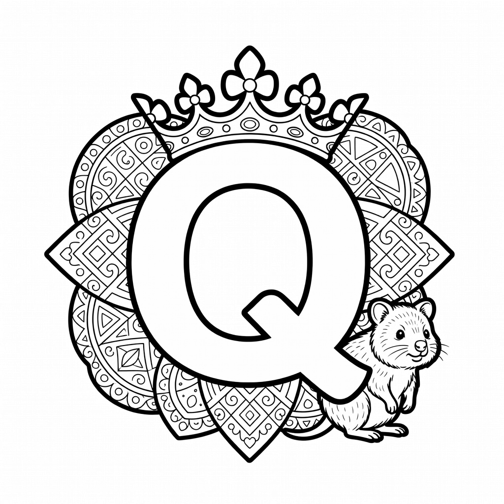 Letter Q coloring page