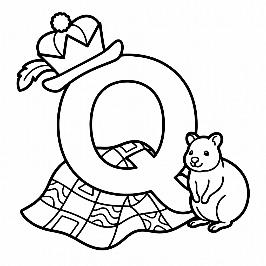 Letter Q coloring page