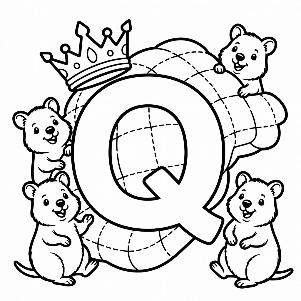 Letter Q coloring page