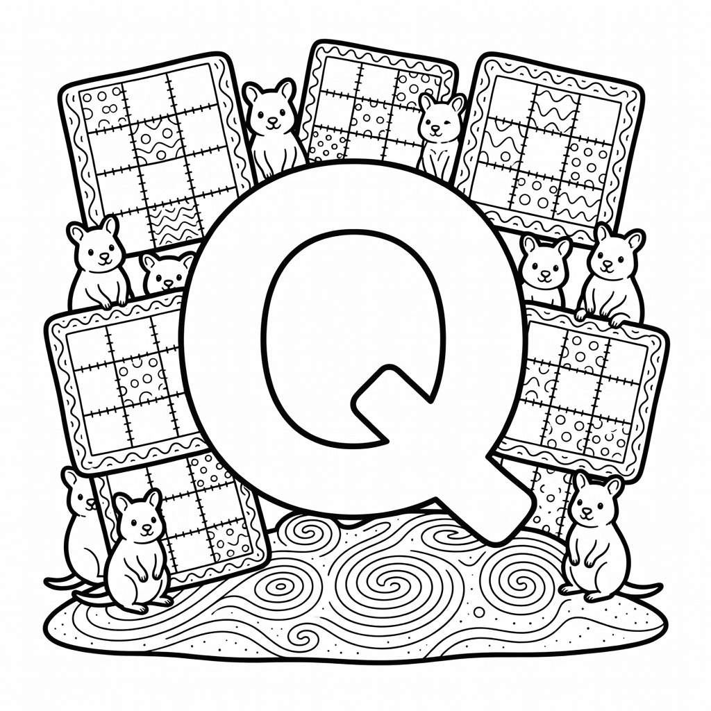 Letter Q coloring page