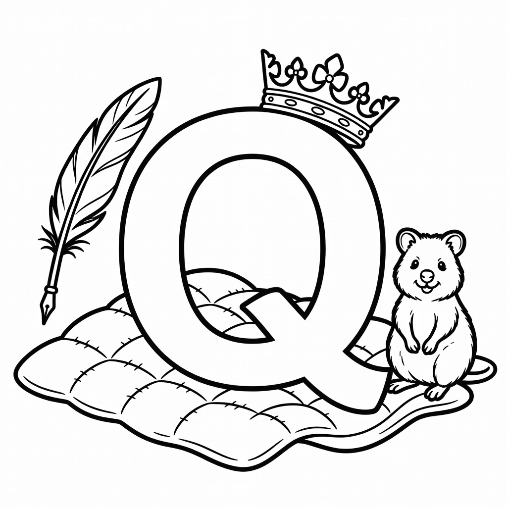Letter Q coloring page