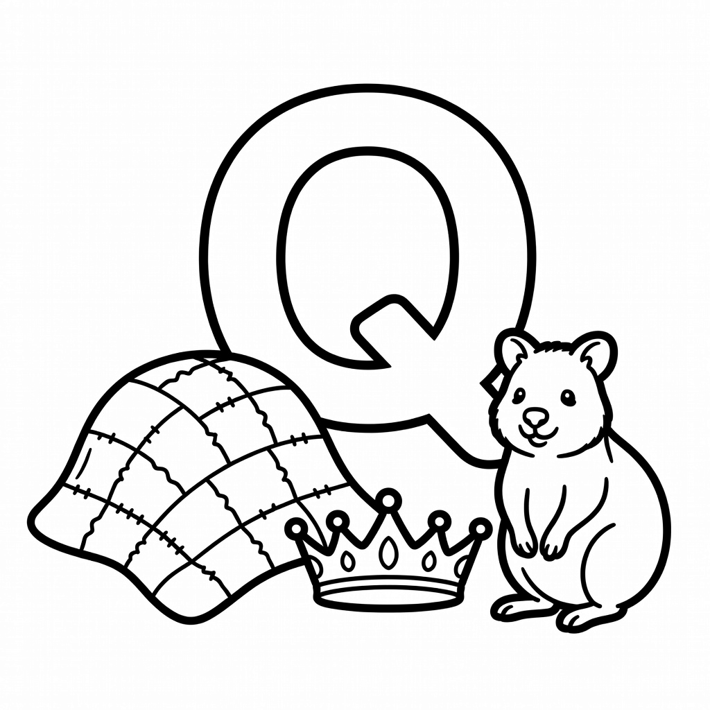Letter Q coloring page