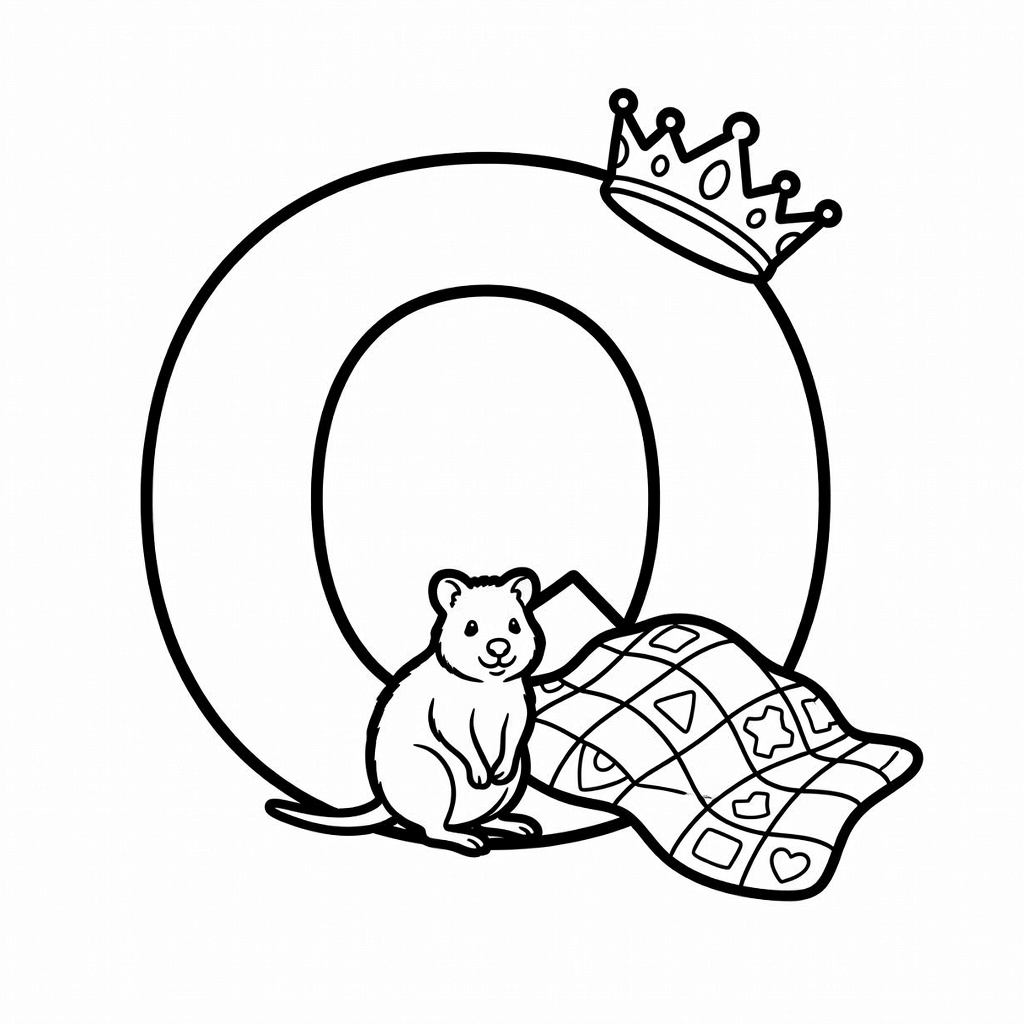Letter Q coloring page