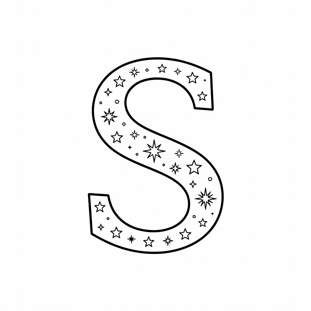 Letter S coloring page