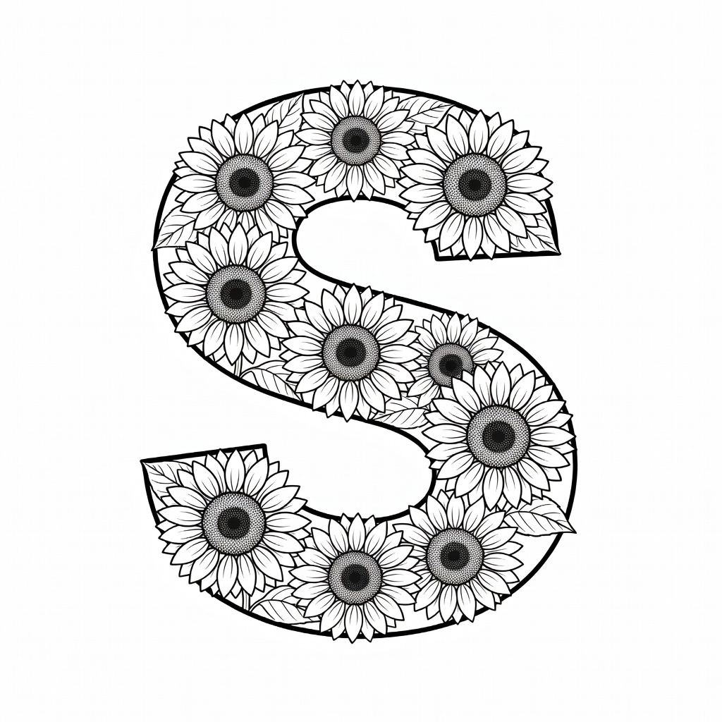 Letter S coloring page