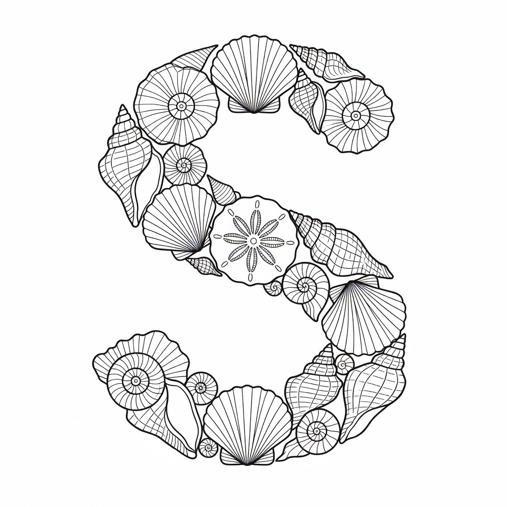 Letter S coloring page
