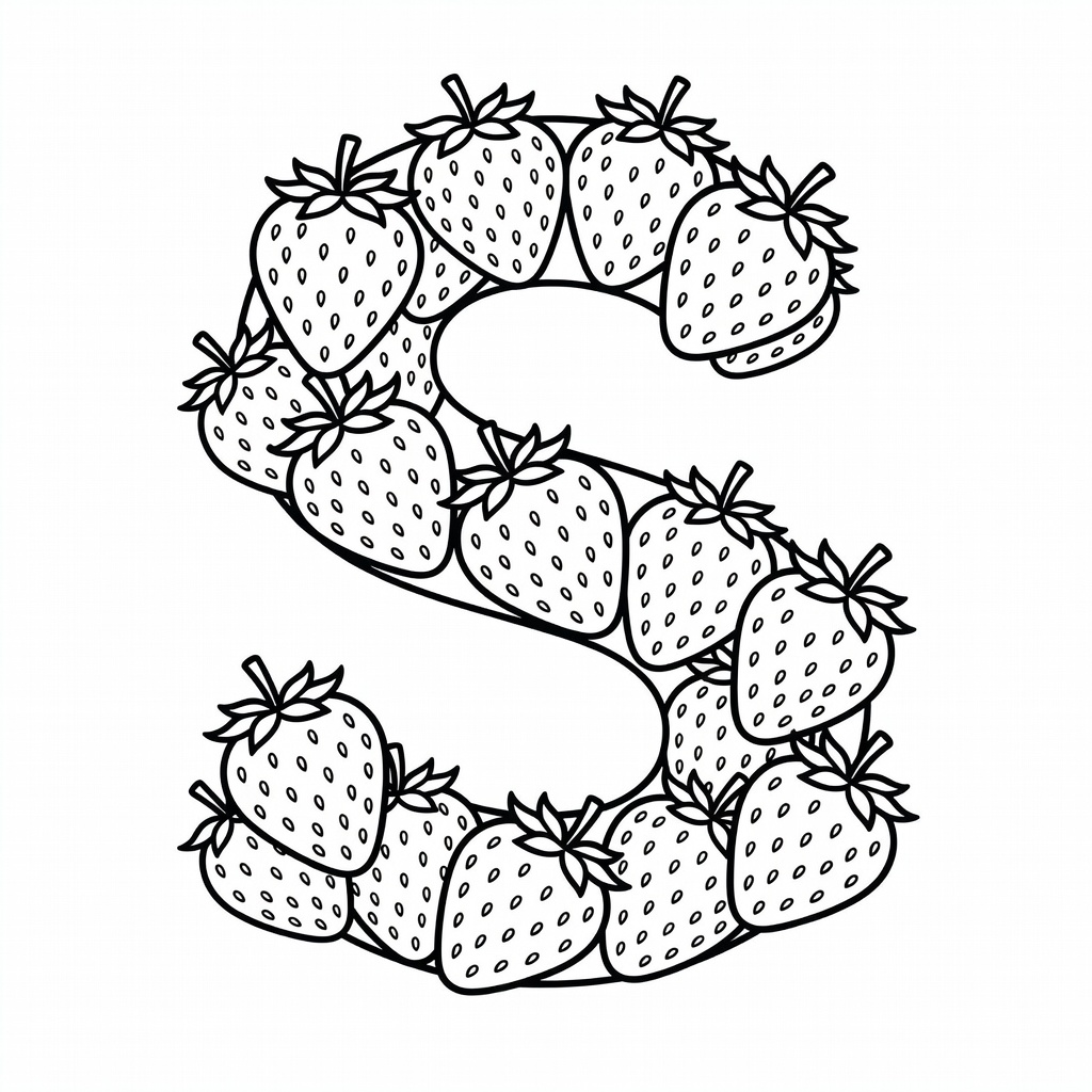 Letter S coloring page