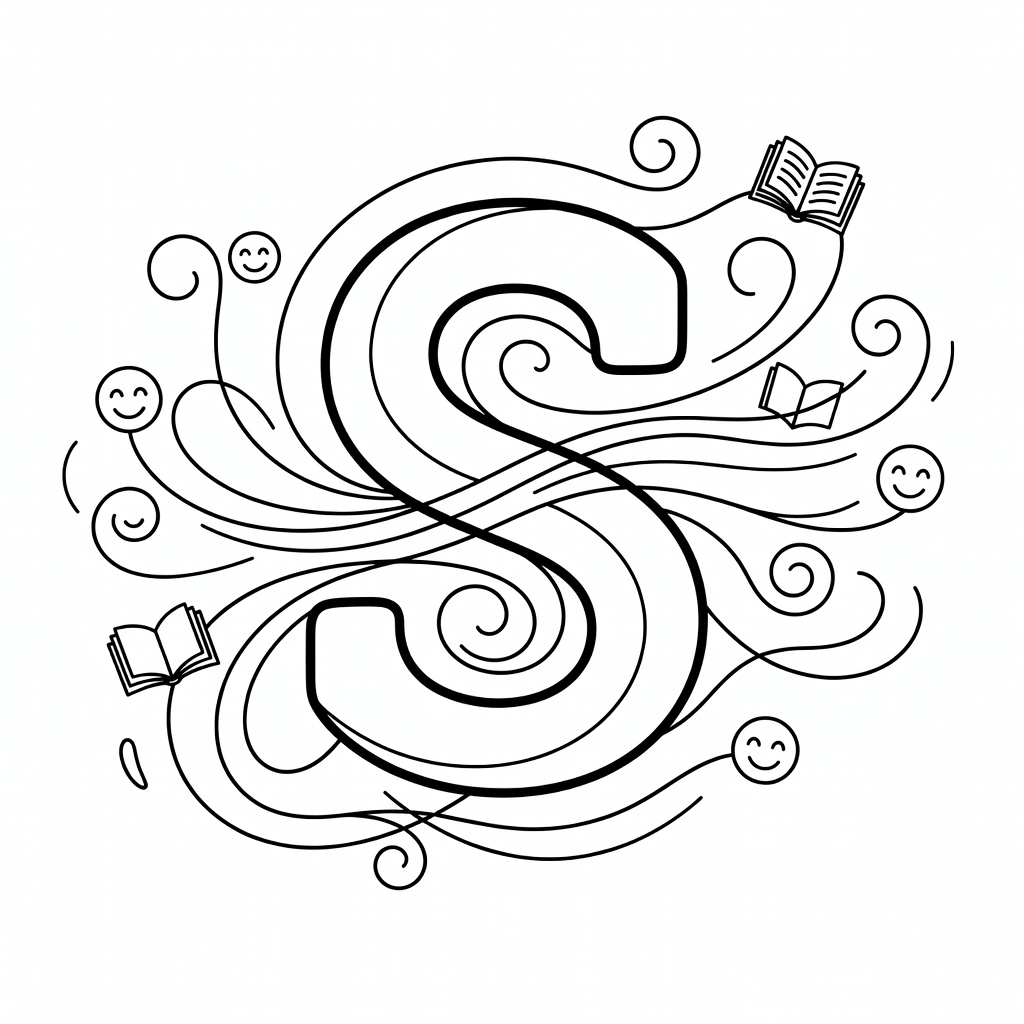 Letter S coloring page