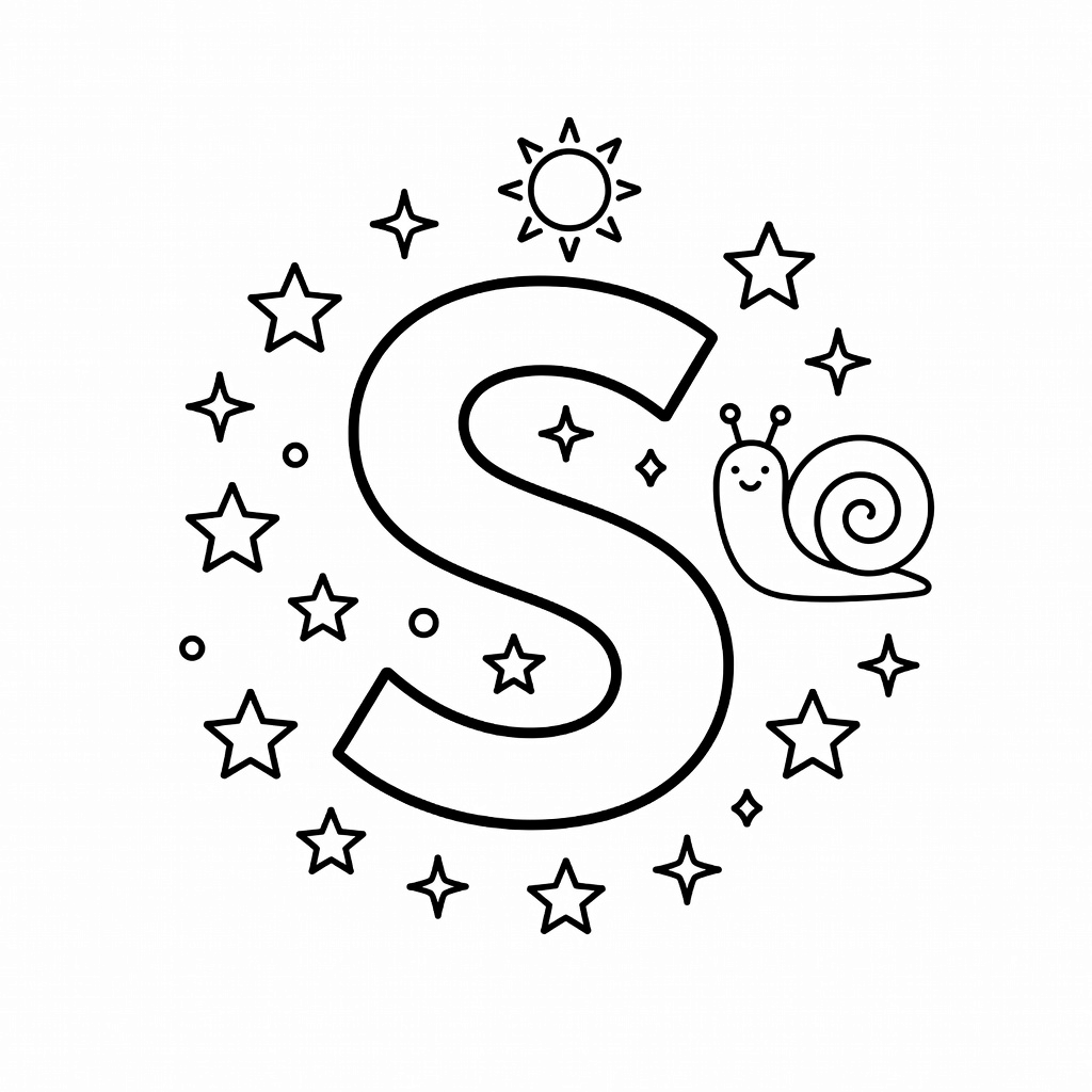 Letter S coloring page