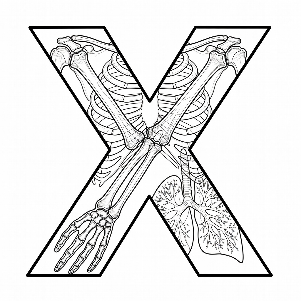 Letter X coloring page