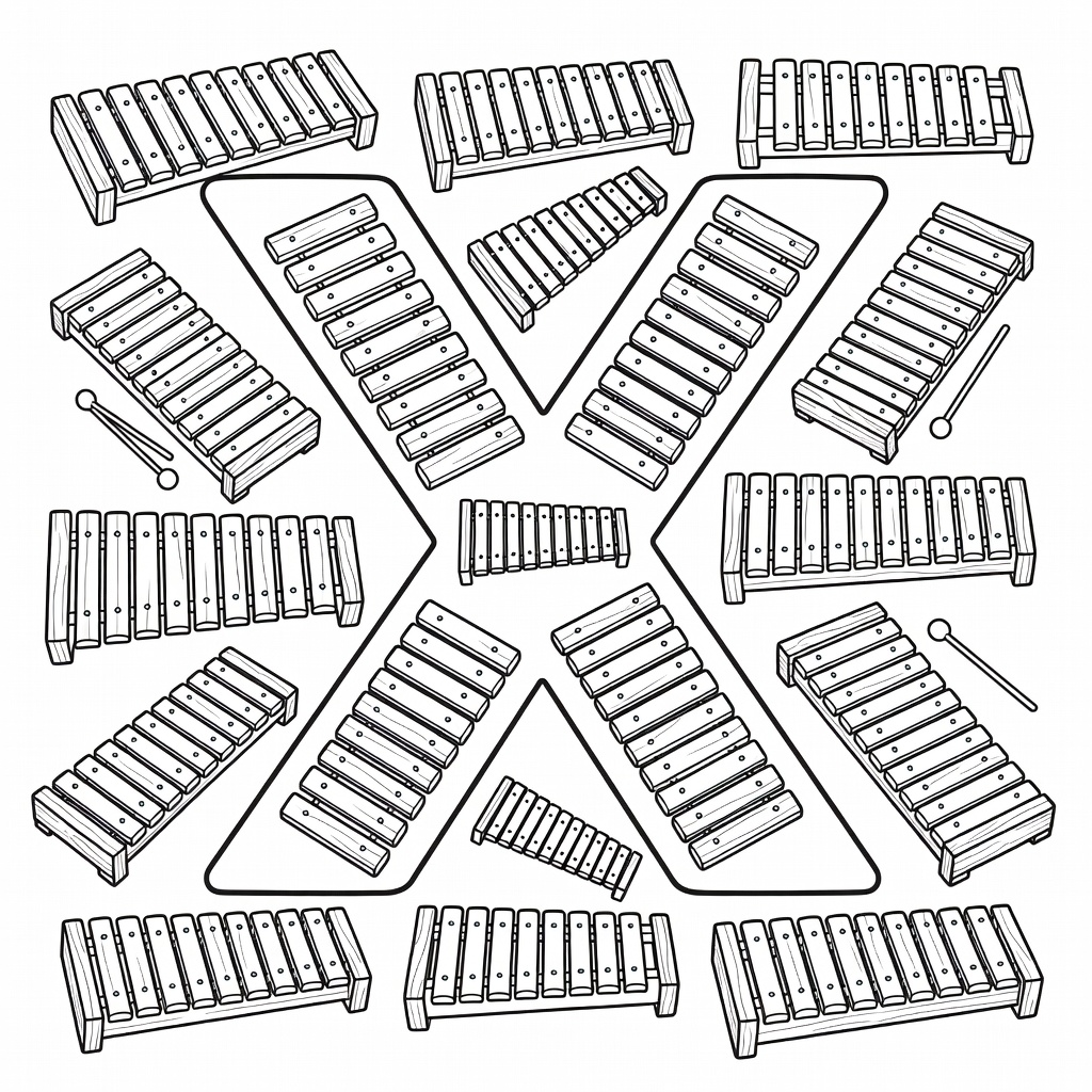 Letter X coloring page