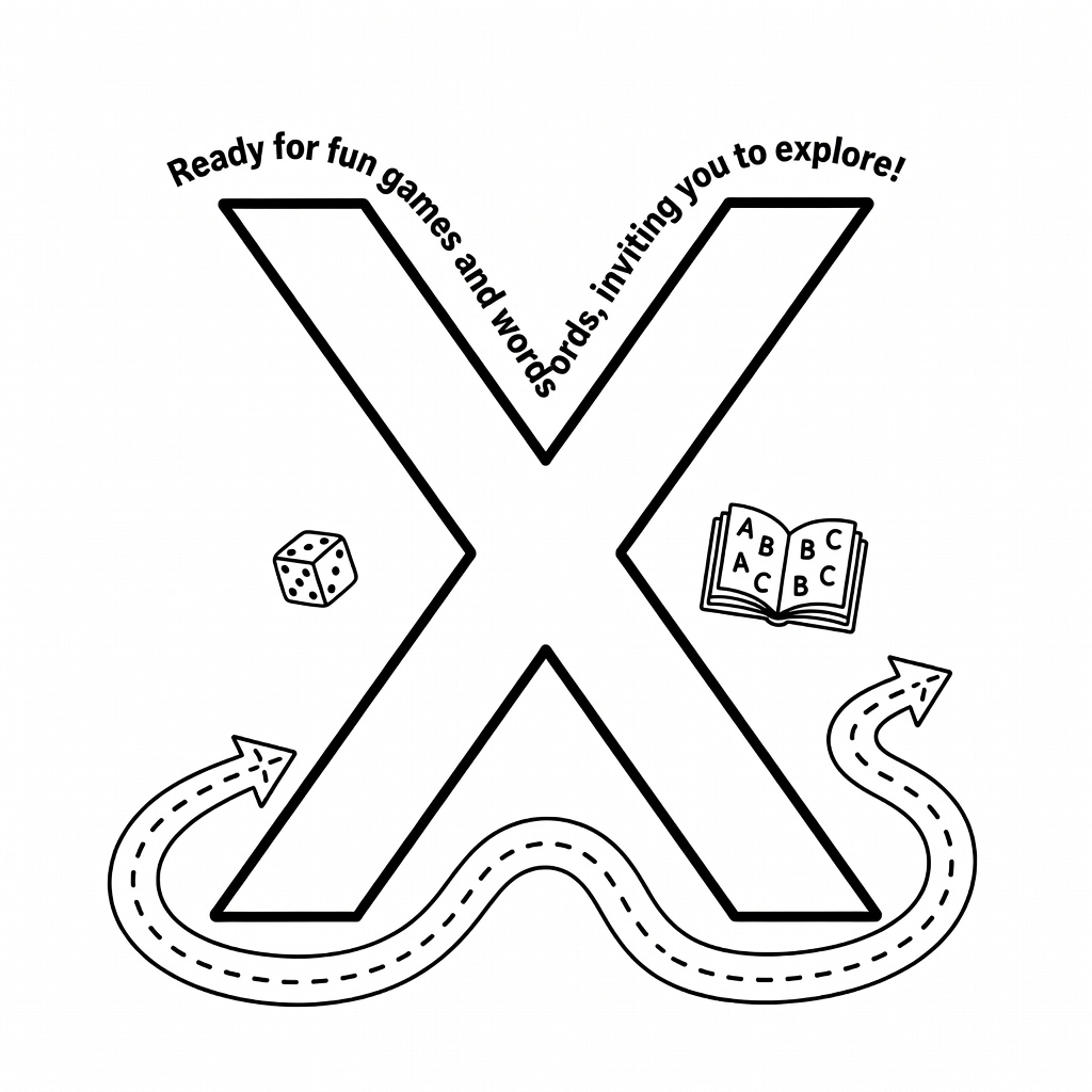 Letter X coloring page