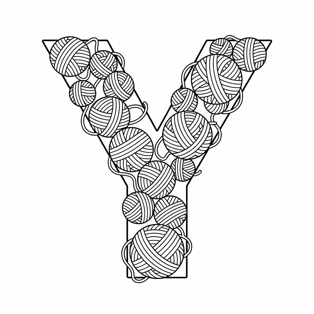 Letter Y coloring page