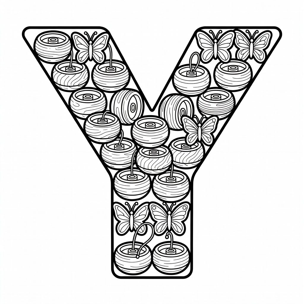 Letter Y coloring page