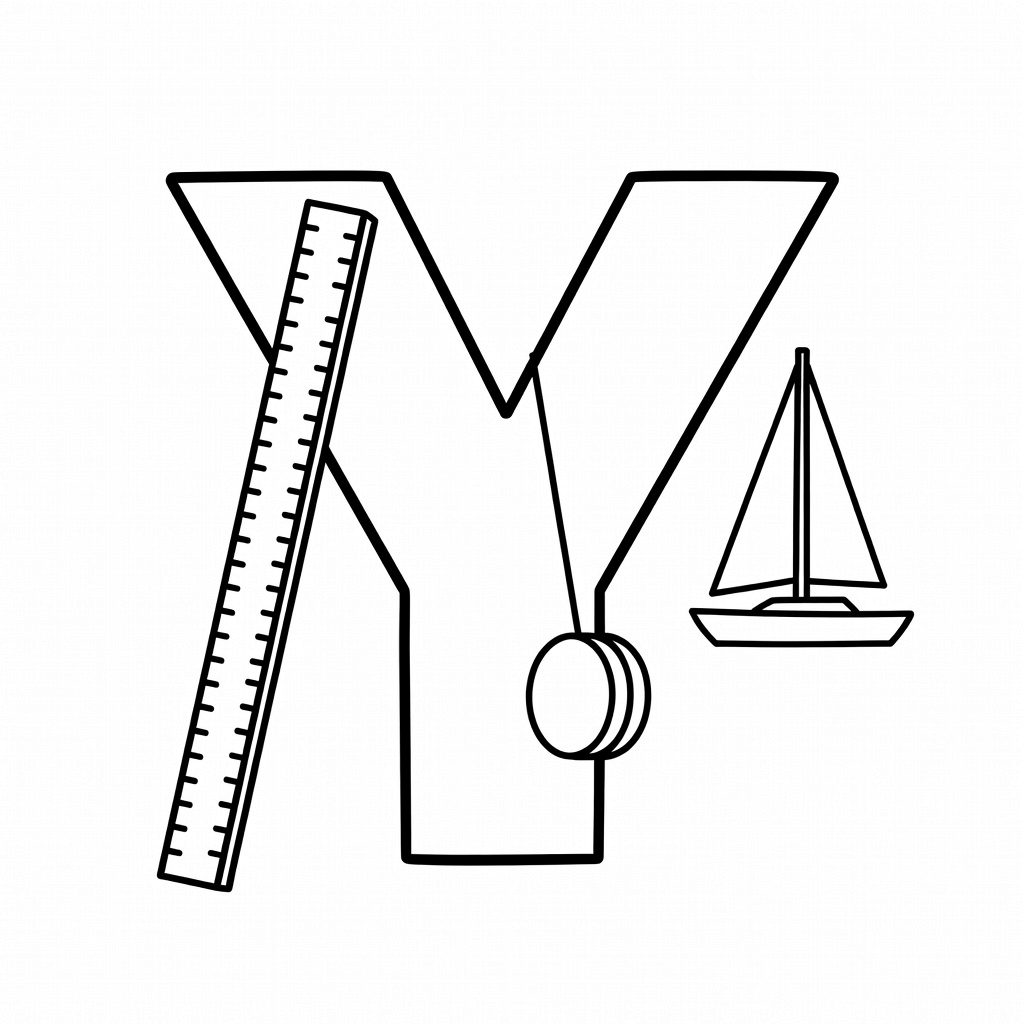 Letter Y coloring page