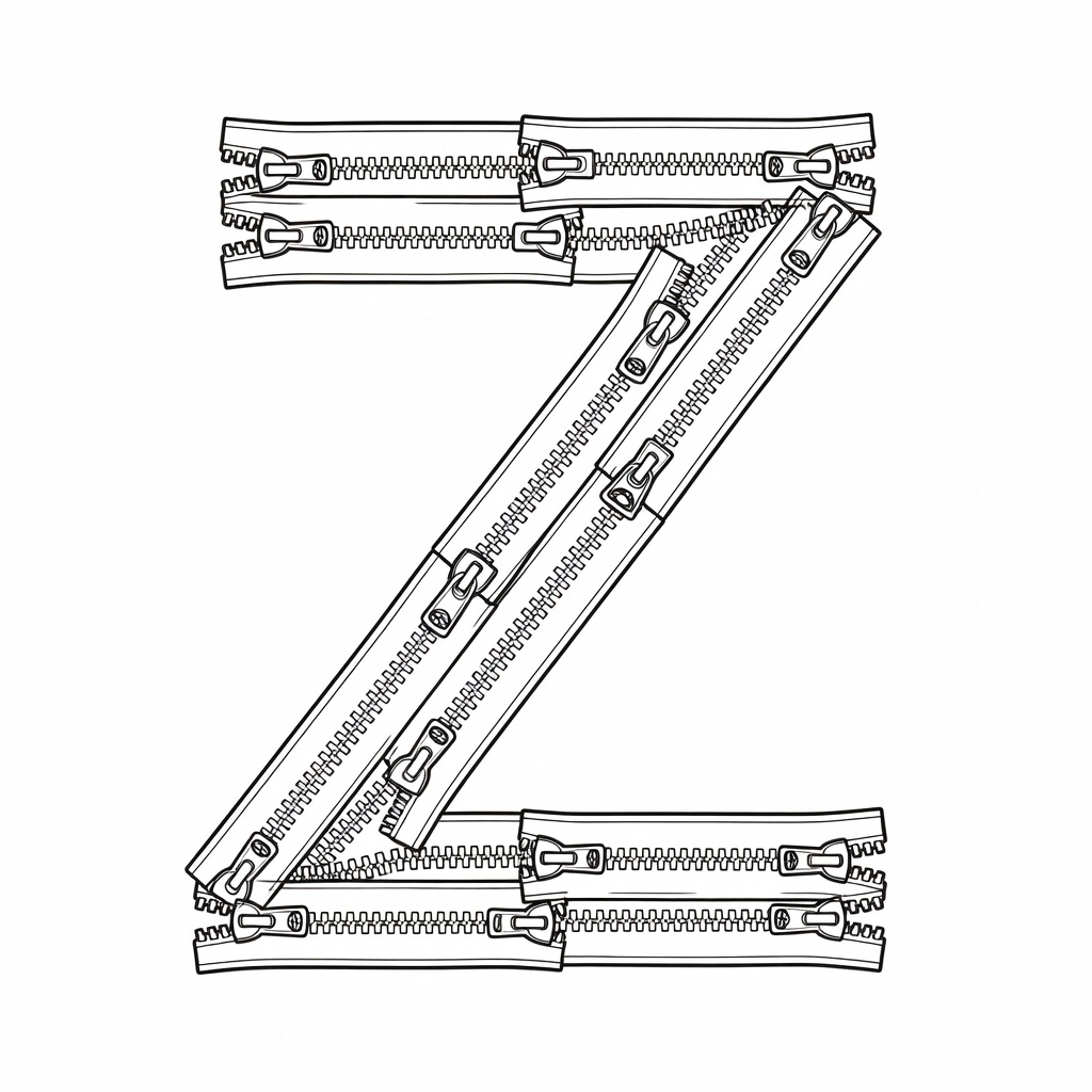 Letter Z coloring page