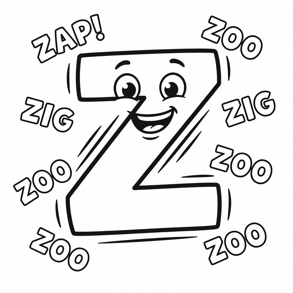 Letter Z coloring page