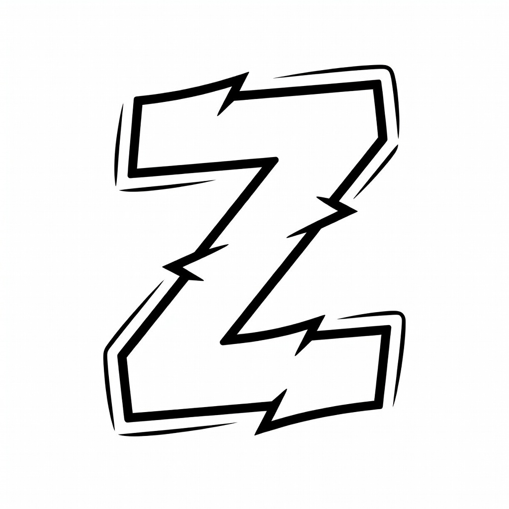 Letter Z coloring page