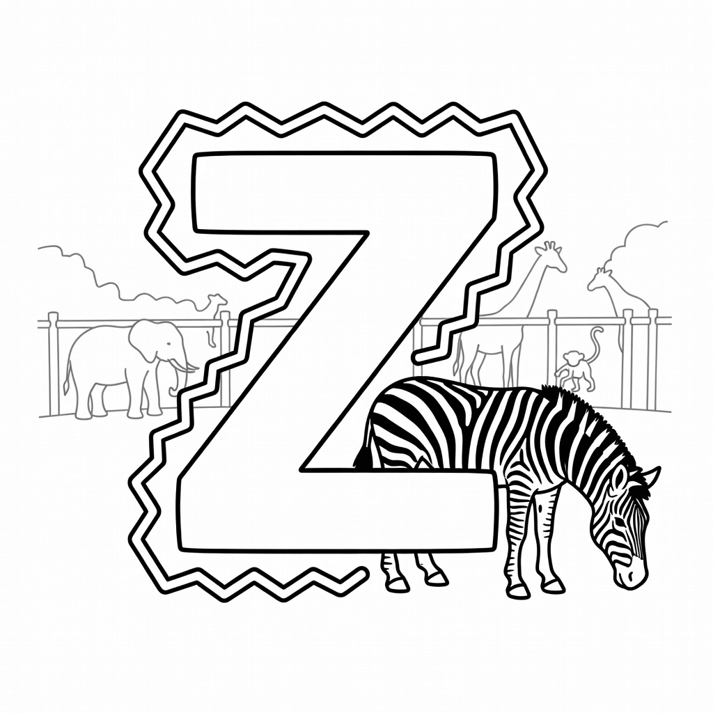 Letter Z coloring page