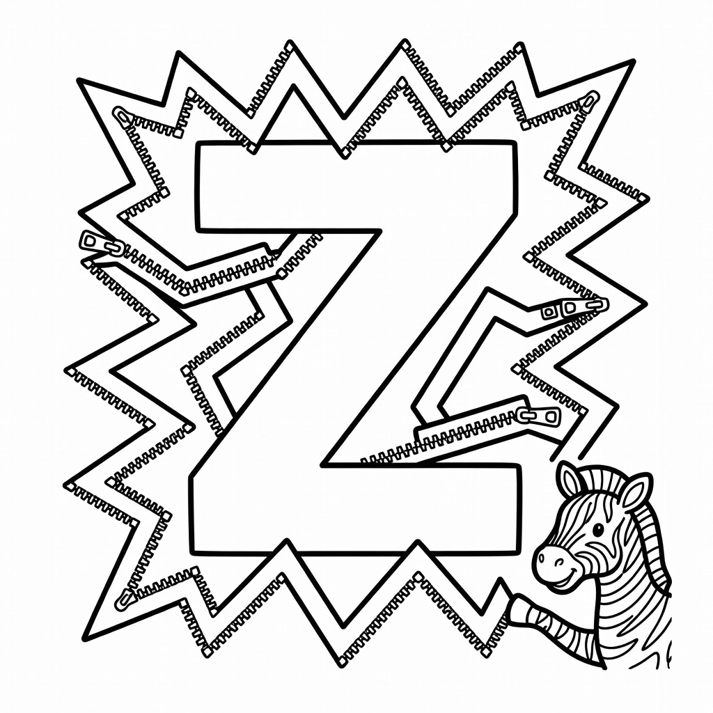 Letter Z coloring page