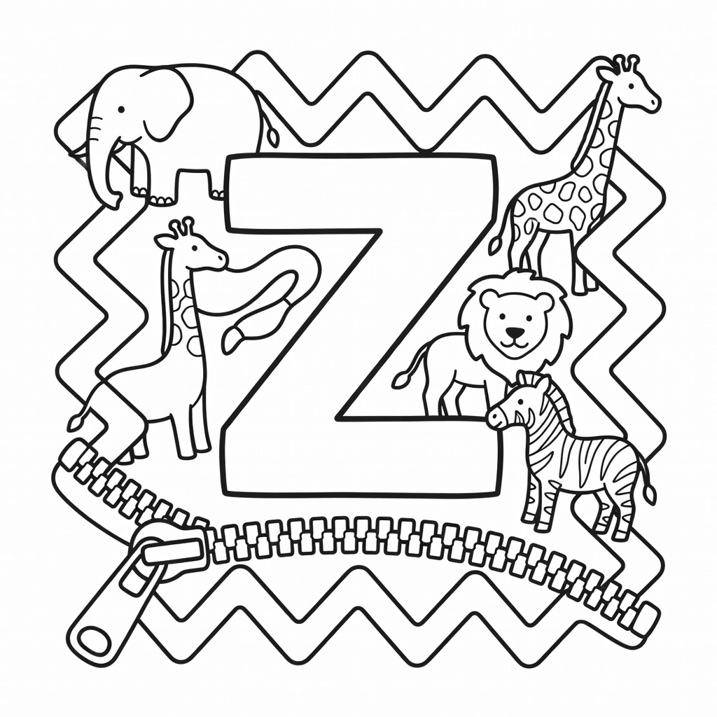 Letter Z coloring page