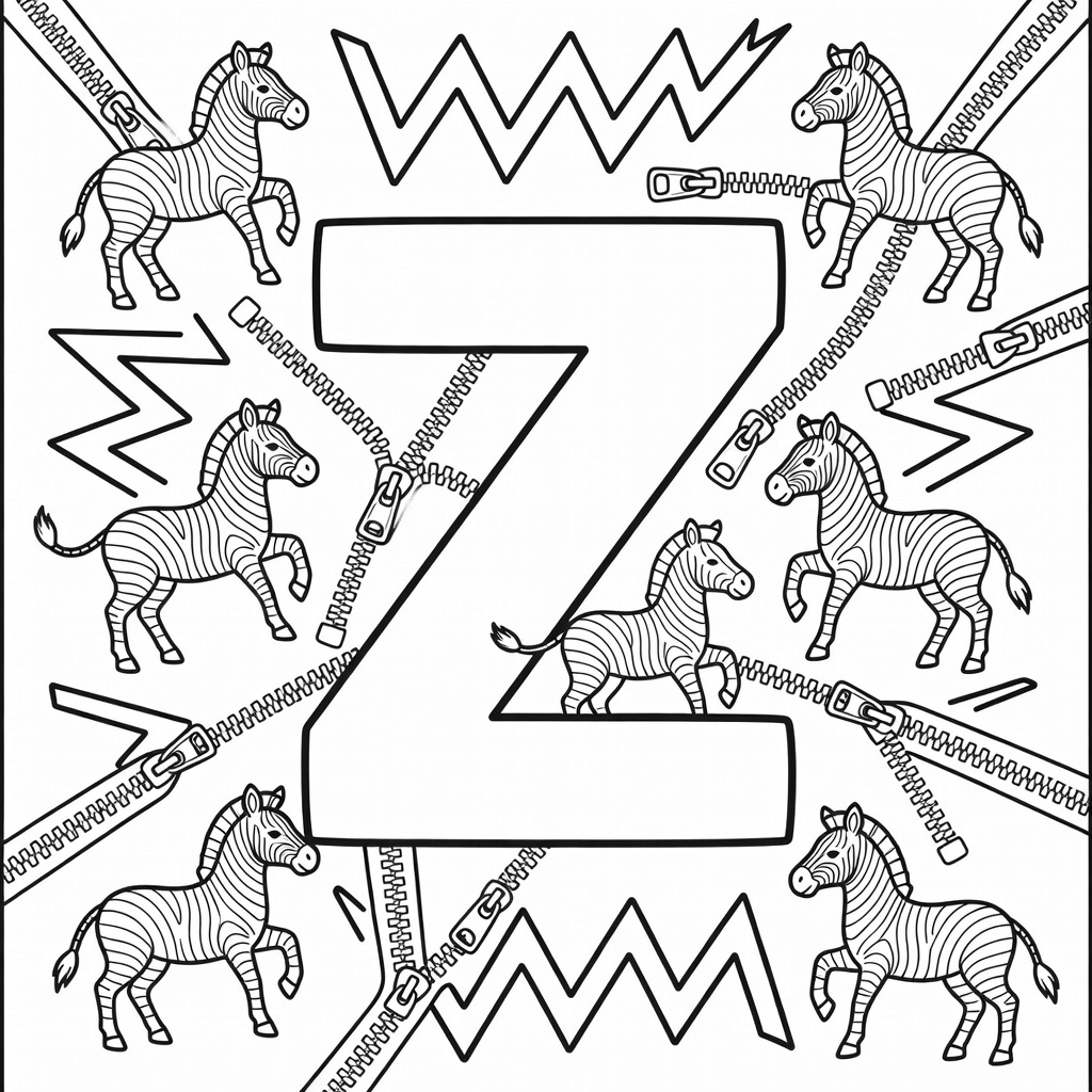 Letter Z coloring page