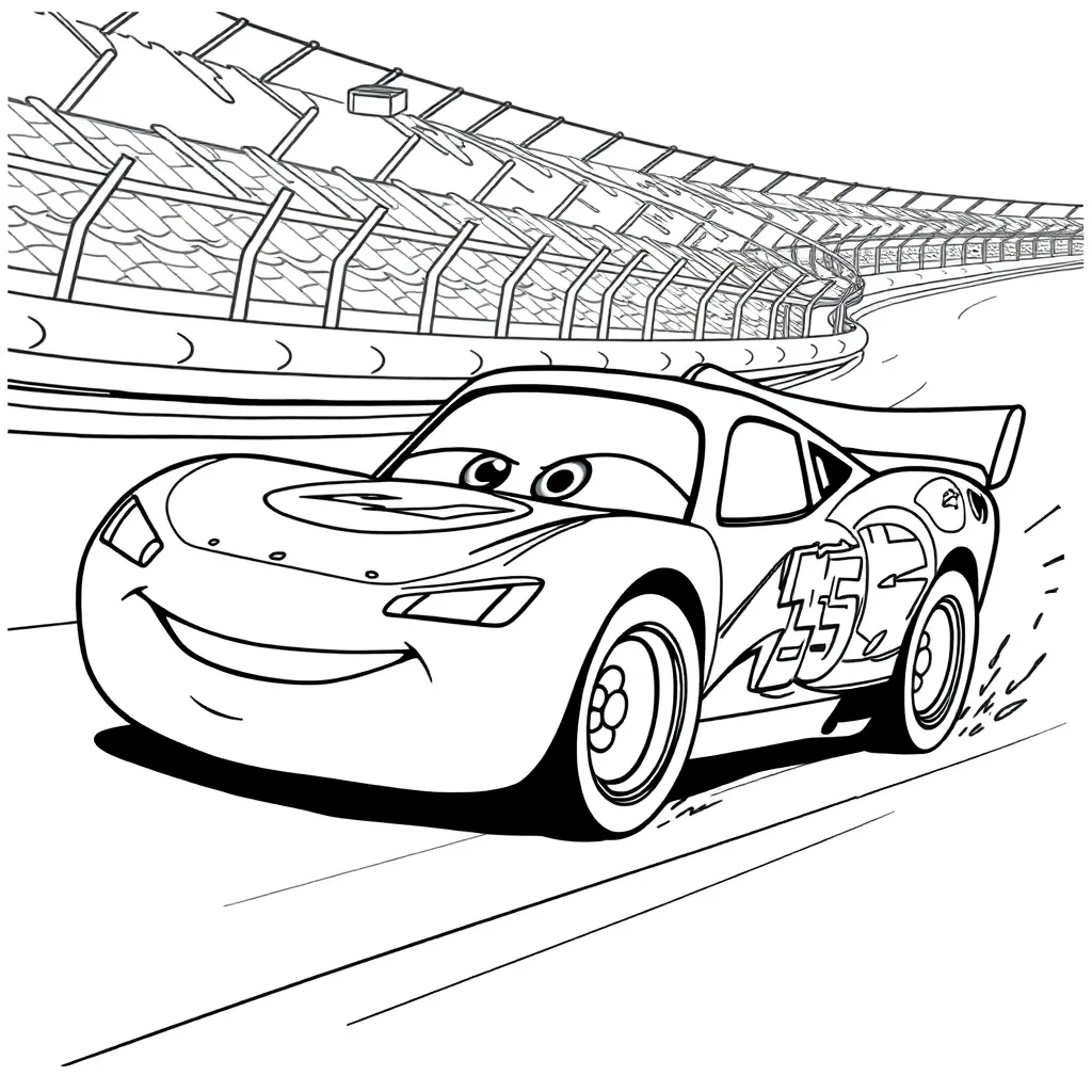 Lightning Mcqueen coloring page