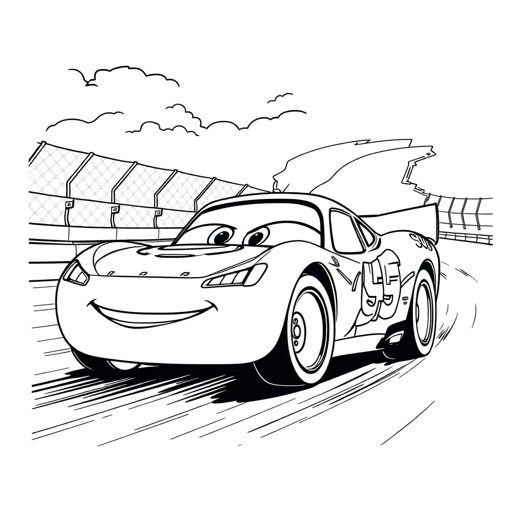Lightning Mcqueen coloring page