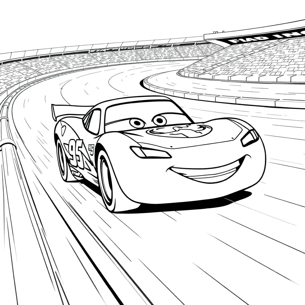 Lightning Mcqueen coloring page