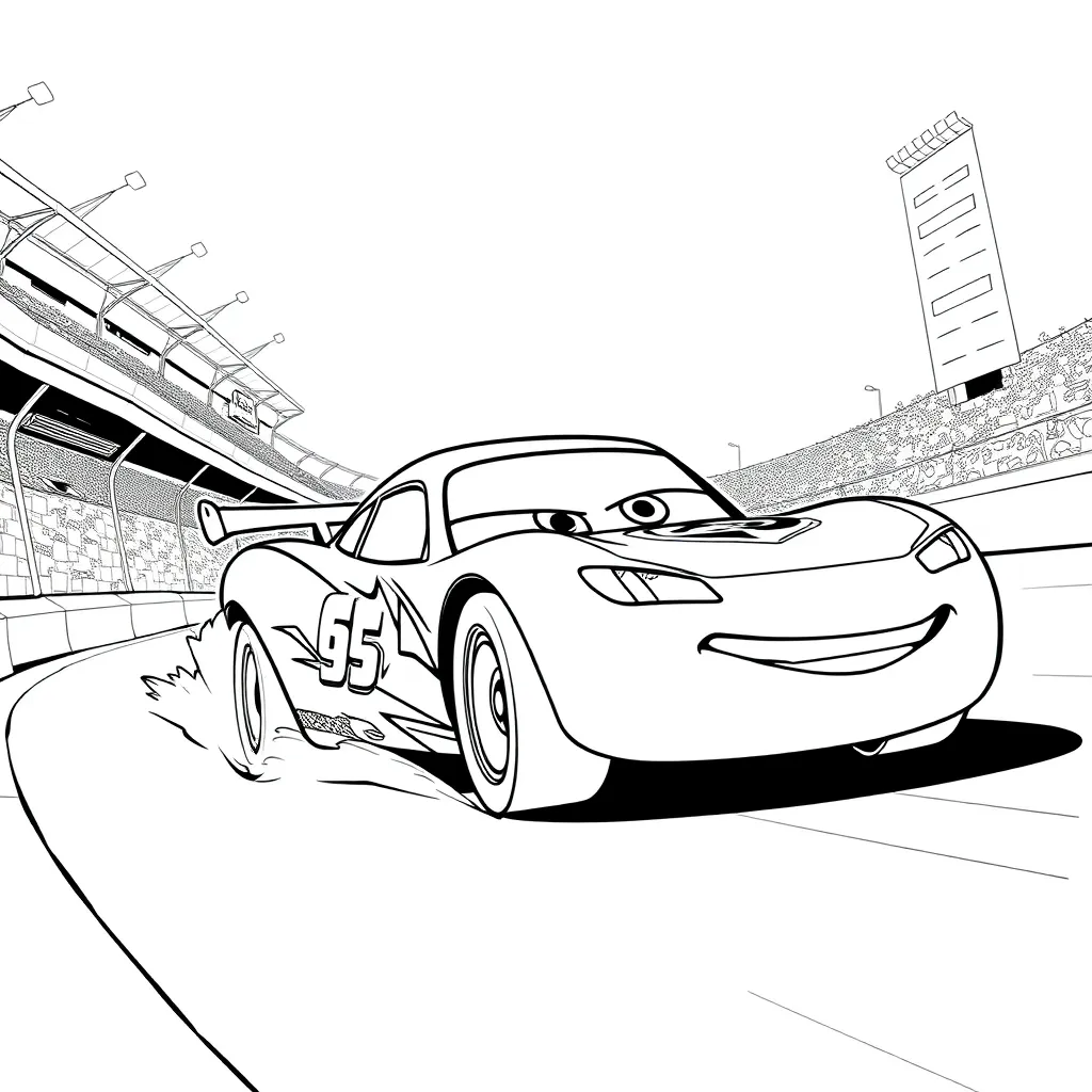 Lightning Mcqueen coloring page