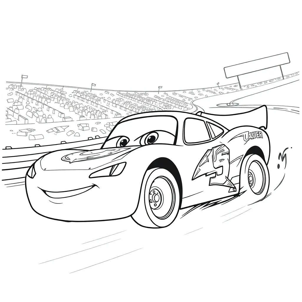 Lightning Mcqueen coloring page