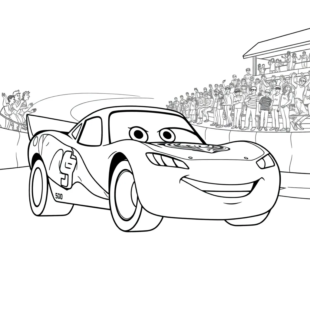 Lightning Mcqueen coloring page