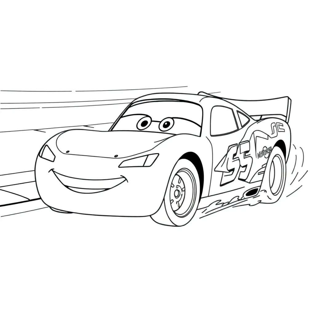 Lightning Mcqueen coloring page