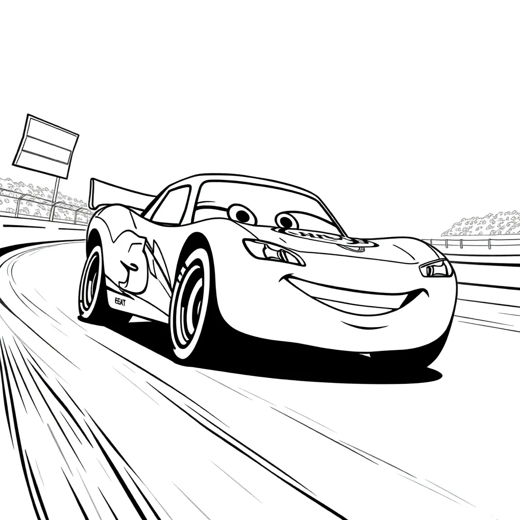 Lightning Mcqueen coloring page