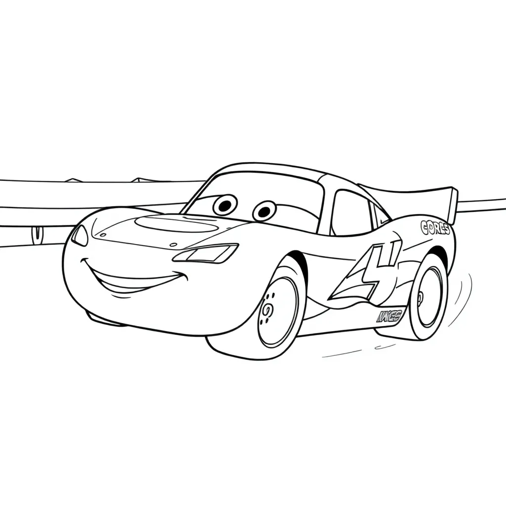 Lightning Mcqueen coloring page