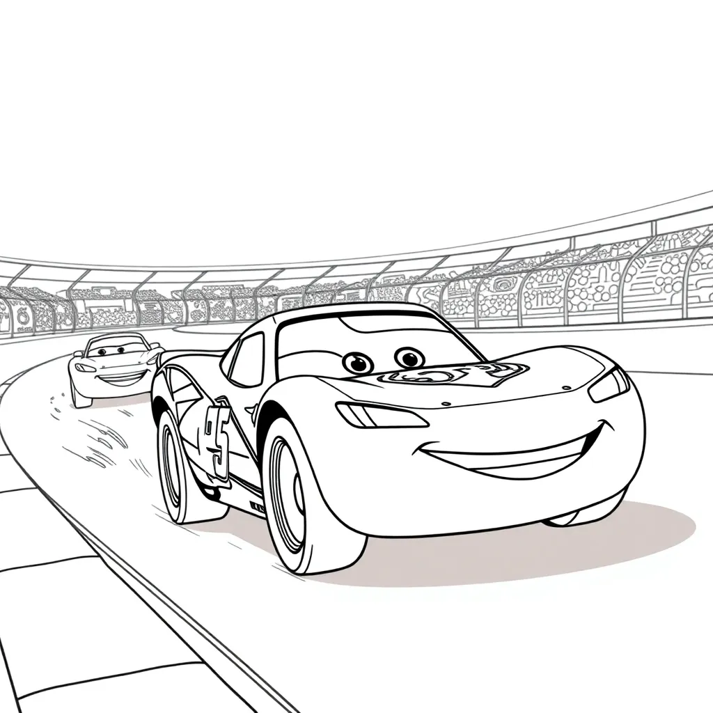 Lightning Mcqueen coloring page