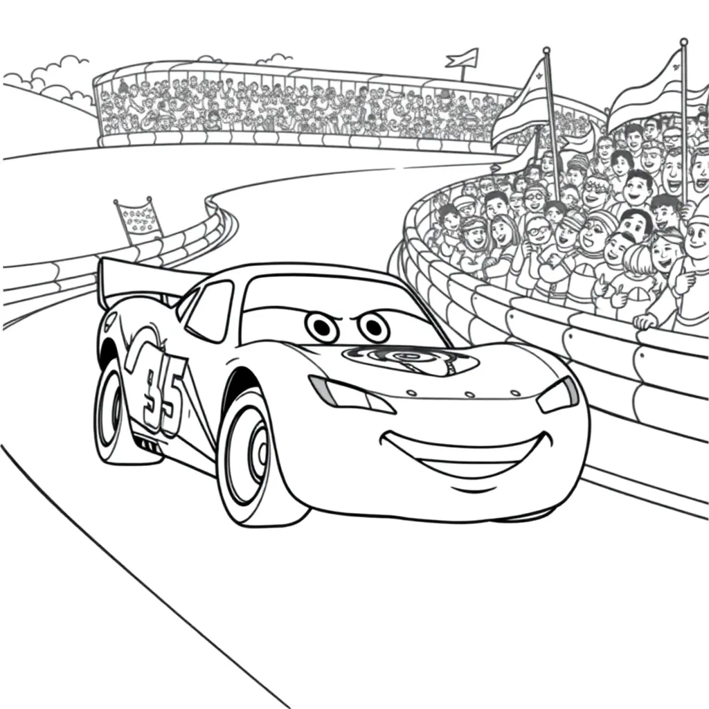 Lightning Mcqueen coloring page