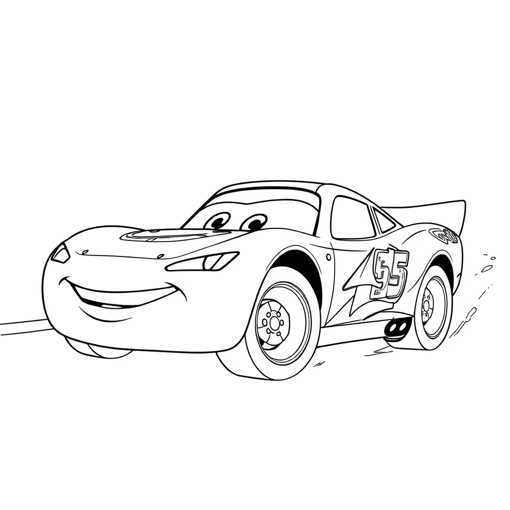 Lightning Mcqueen coloring page