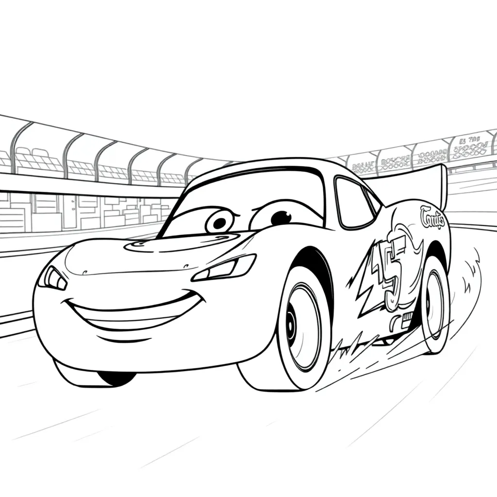 Lightning Mcqueen coloring page